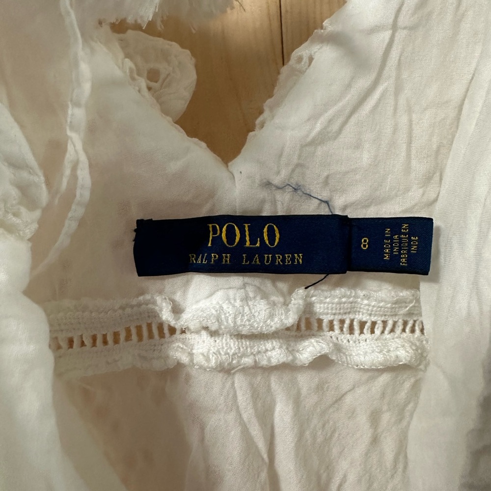 Polo Ralph Lauren Embroidered Eyelet Linen Dress - Picture 4 of 6